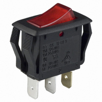 SWITCH ROCKER SPST ILL 125V RED