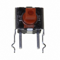 Pushbutton Switch,VERTICAL R/A,SPST,OFF-(ON),PC TAIL W/RETNN Terminal,PCB Hole Count:4