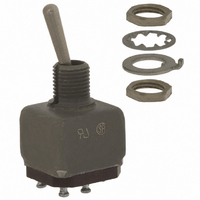 TW SERIES TOGGLE SWITCH, 2 POLE, 2 POSITION, SOLDER TERMINAL, STANDARD LEVER, MILITARY PART NUMBER MS27717-26-1