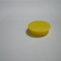 Knobs & Dials Yellow Cap-Wht Spot 21mm Knob