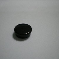 Knobs & Dials Black Cap-Plain 15mm Knob