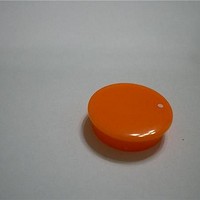 Knobs & Dials Orange Cap-Wht Spot 21mm Knob
