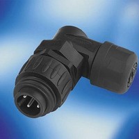 Circular DIN Connectors 3+PE MALE R/A BLK SCREW SILVER CONTACT