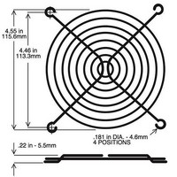 Fan Cords & Accessories 6.77 Steel Guard 2 Rings, Blck Anod