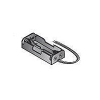 Battery Holders, Snaps & Contacts 2 AA PC LEADS BLK