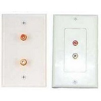 AUDIO WALL PLATE, 2 MODULE, WHITE