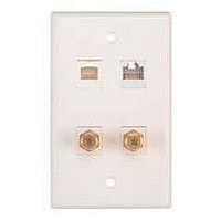 RESIDENTIAL WALL PLATE, 4 MODULE, WHITE