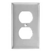 WALL PLATE, NYLON, 2 MODULE, RED