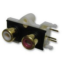 SOCKET, PHONO, 2X, GOLD/PCB