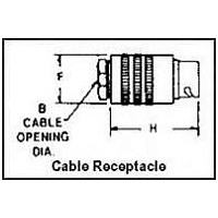 CIRCULAR CONNECTOR RECEPTACLE 5POS CABLE