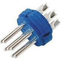 connector comp, insert only, size 14s, blue insul, 1 #16 solder cup pin contact