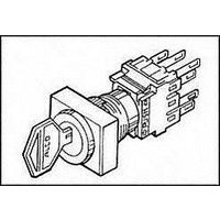 SWITCH, KEY OPERATED 4PST-2NC/NO 5A 250V