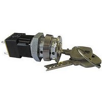 SWITCH, KEY LOCK, DPST, 50mA, 250V