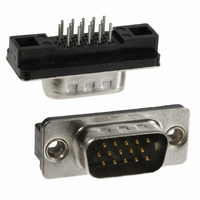 D SUB CONNECTOR, STANDARD, 15POS, PLUG