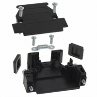 BACKSHELL DB25 BLK PLASTIC 3WAY