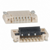 Flex Cable Connector,PCB Mount,6 Contacts,Number Of Contact Rows:1,SURFACE MOUNT Terminal,LOCKING