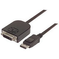 DVI VIDEO CABLE, 130MM, 30AWG, BLACK