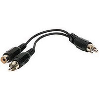 RCA AUDIO/VIDEO CABLE, 7.5IN, BLACK