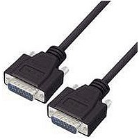 COMPUTER CABLE, SERIAL, 15FT, BLACK