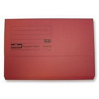 DOCUMENT WALLET, RED, PK50
