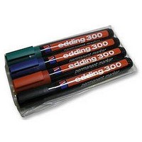 MARKER, BULLET TIP, WALLET OF 4