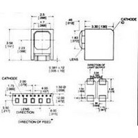 INDICATOR, LED PCB, 2MM, GREEN, 2.1V