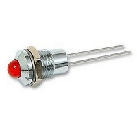 INDICATOR, LED PANEL, 5MM, HE RED, 2.6V