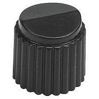 KNOB PLASTIC 1/4" DIA BLACK