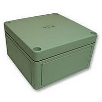 BOX, GREY LID, 130X130X75MM