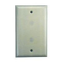 Wall Plates, Color: Ivory, Blank With Dual Hex Inset