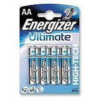 BATTERY, ULTIMATE ALKALINE, AA, PK4