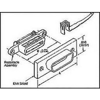 Conn Wire to Wire F 24 POS 2.16mm Solder RA Thru-Hole Tray