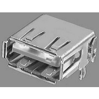 USB CONNECTOR, RECEPTACLE, 4POS, SMD