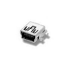 MINI USB TYPE B CONNECTOR, RCPT 5POS SMD