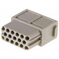 RECTANGULAR HAN MOD, SOCKET, 17WAY CRIMP