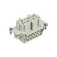 RECTANGULAR HAN INSERT, FEM, 10WAY SCREW