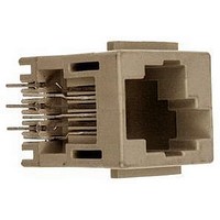 CAT3 RJ25 MODULAR JACK, 6POS, 1 PORT