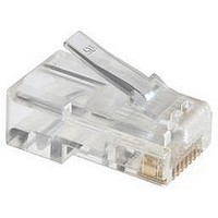 RJ MODULAR PLUG, 6POS, 1 PORT