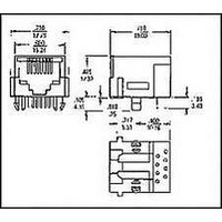 RJ45 MODULAR JACK, 8POS, 1 PORT