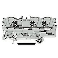 TERMINAL BLOCK, DIN RAIL, 3POS, 20-6AWG