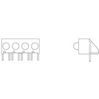 LED Circuit Board Indicators YELLOW DIFFUSED 4-WIDE ASSEMBLY