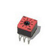 Rotary Switch,RIGHT ANGLE,BCD,Number Of Positions:8,R ANGLE PC TAIL Terminal,ROTARY,PCB Hole Count:6