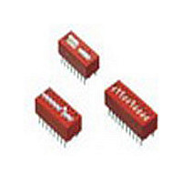 DIP Switch, 2PST, Raised Slide, 4 Position, RoHS Compliant