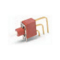 Pushbutton Switch,RIGHT ANGLE,SPDT,ON-(ON),PC TAIL Terminal,PCB Hole Count:5