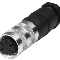 Circular DIN Connectors 8MM SCREWLOCK FEMALE CABLE CONNECTOR