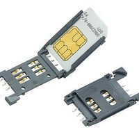 Memory Card Connectors SIMLOCK 6 CONTACTS SMT W/O PINS LOW PR