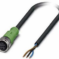 CABLE 4POS M12 SOCKET-WIRE 5M