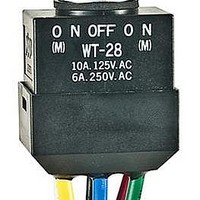 Toggle Switches (ON) OFF (ON) DPDT Wire Lead Panel Mnt