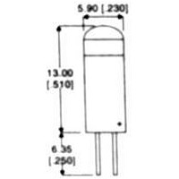 BI-PIN,BASED LED, YELLOW, 28V