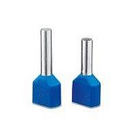 CONN FERRULE 2WIRE 14AWG BLUE